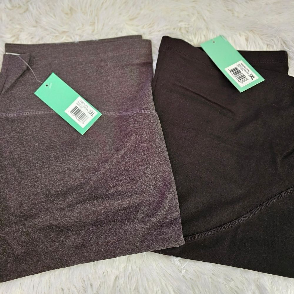 Oh! Mamma Maternity Size XL Charcoal and Black Leggings